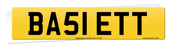 Registration number BA51 ETT